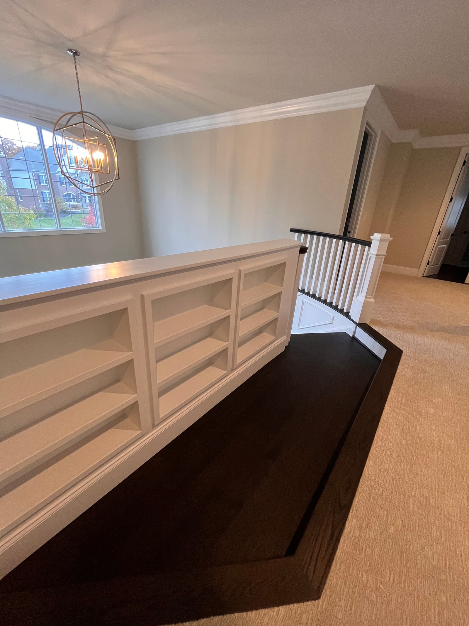 Landing rail, dark oak